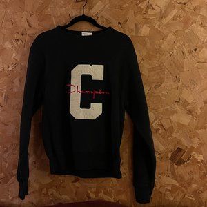 Black, Champion, crewneck, vintage